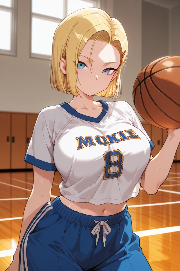 Browsing Caution,(Petite),(Cute man's daughter),((Groin bulge)),On your knees,Blonde woman with low pigtails,lips,Sweat,White Breath,Basketball uniform,The gaze of the viewer,Handjob