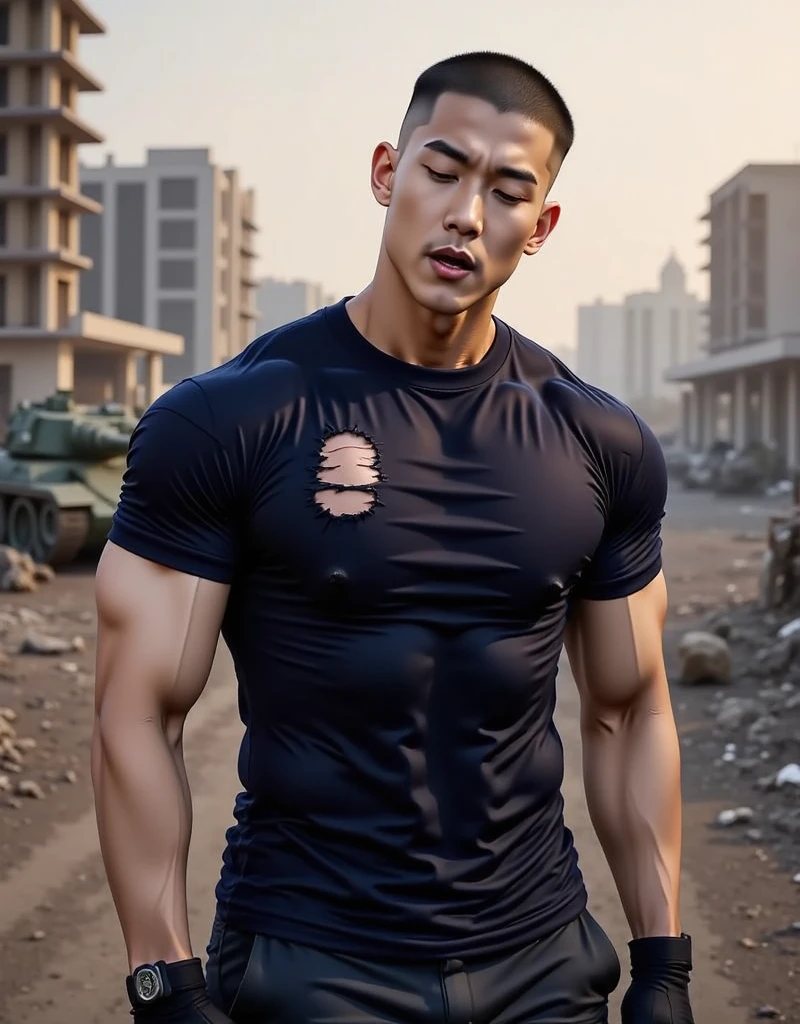 top-quality、masterpiece、超A high resolution、(realisitic:1.4)、详细的脸、独奏、1human male、Dark hair、glistning skin、dense skin、(asian human)、architectural、(absurderes、hight resolution、ultra-detailliert)、、1 male、Adults、(An 18-year-old man)、a handsome、tall muscular man、broad shoulder、extra very short hair、angular jaws、thick neck、thick eyebrow、extra very short hair、A dark-haired、fine eyes and detailed face、 Highly detailed CG Unity 8K wallpapers、intricate-detail、(Style Swirl Magic:0.7)、looking at the spectator、独奏、(full body Esbian:0.6)、细致背景、A detailed face、dynamicposes、、Urban background、dynamic compositions、 big muscle、、((((Crotch bulge))))、a handsome、 ((masutepiece:1.4, Best Quality)), ((masutepiece, Best Quality)), (photographrealistic:1.4)、(((Baseball Player)))、sports wear、M-shaped legs, Pubic hair, Open legs, , Abs, ((Erection 1.2)), (Moccoli: 1.4), (Manly chest plate)), Sweating, (He is wet, Wet 1.2),, (Slipping thin underwear, Wet and beautiful 1.4)), Blood vessels in the arm、Baseball、Baseball Cap、Chinese Bishonen、baseball attire,Baseball Shirts