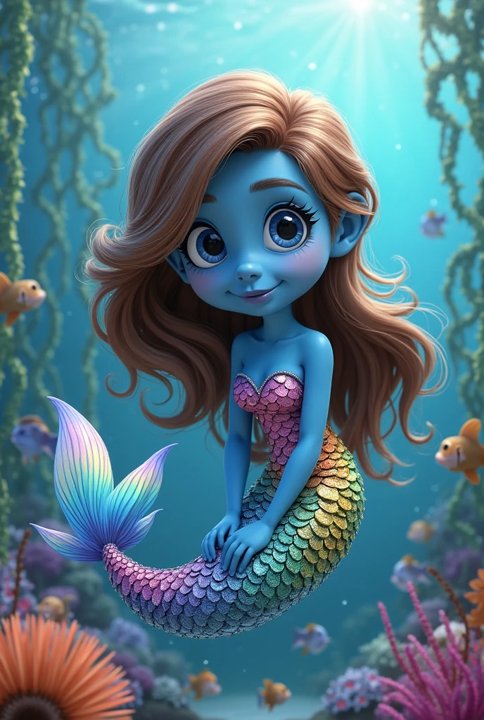 Bébé sirène qui sourit