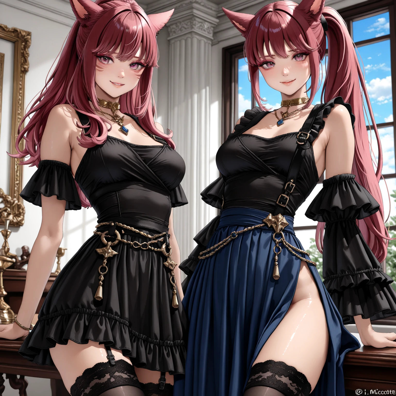 ((best quality, masterpiece, 4k, 8k, high res)), ((furry; Anthro Wolf)), red hair, dynamic pose, ferocious, fangs, full body, female werewolf, sexy, vibrant colors, (edgy punk hairstyle), knight armor, well-toned abs, Victorian dress, goth corset,