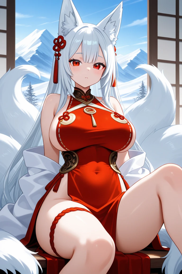 Frustrated text,Dragon's horn,deer antlers,Portrait,Realistic effect,Female pervert,White-haired girl,Messy hair,Ancient wind,cyan colors,cyan colors,Cyan Hanfu(Delicate and mysterious antique patterns),high-heels,The expression after the climax,winning artwork,Silhouette effect,Epic composition,Stand in front of a window with falling snow(Ancient wind),(Antique background)Need,8K,The human body light and shadow effect is three-dimensional,Delicate face,(in the darkness nigth:1.6),Fantasyart,photographrealistic,动态照明,art stations,poster for,Volumetriclighting,Very detailed faces,4 k'',Award-Awarded, low tune, Cowboy shot, (Hanfu:1.4), long whitr hair,(Super huge))),(((Super huge breasts))),Side breasts,Lower breast,cropped shoulders,鎖骨,lacepantyhose,nabel,Lower chest,(huge tit),((cleavage))