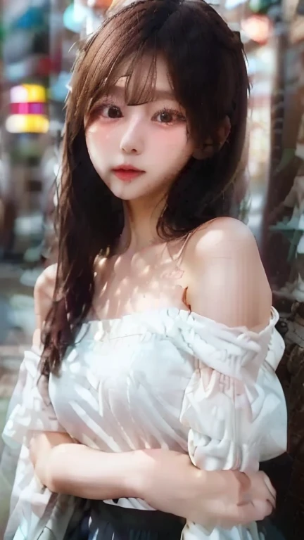 Masterpiece, the best quality, stunning details, Enjoy the Future, Cyberpunk 2077 Wide angle, 8k, locally blurred, Lakes, valleys, small rivers, high mountains, weathered granite, Hillside, lakeside, oval shaped building (streamlined, lotus shaped design, transparent exterior, metal frame, glass exterior wall, fish scale decoration, huge), surrounded by forest, decorated with lights, rainy, 1girl,pond in evening，Sunset