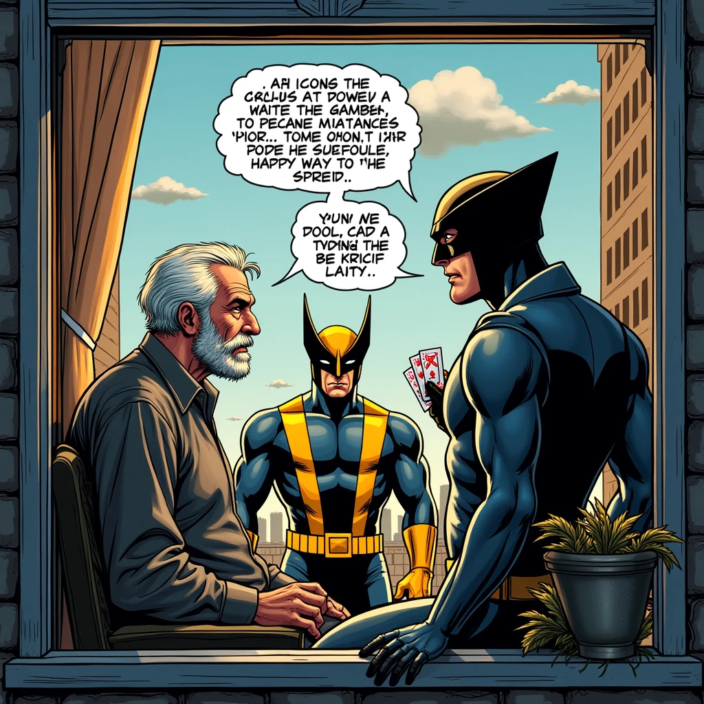 score_9, score_8_up, score_7_up, score_6_up, score_5_up, score_4_up , ,photo realistic,2men,
slim old man Alfred (butler, intelligent, gentlemanly, slim, in his 60s) and young guy Batman (hairy, muscular,handsome, tall, body covered in scars,30years old) wearing only a mask embrace each other in the shower in white briefs
