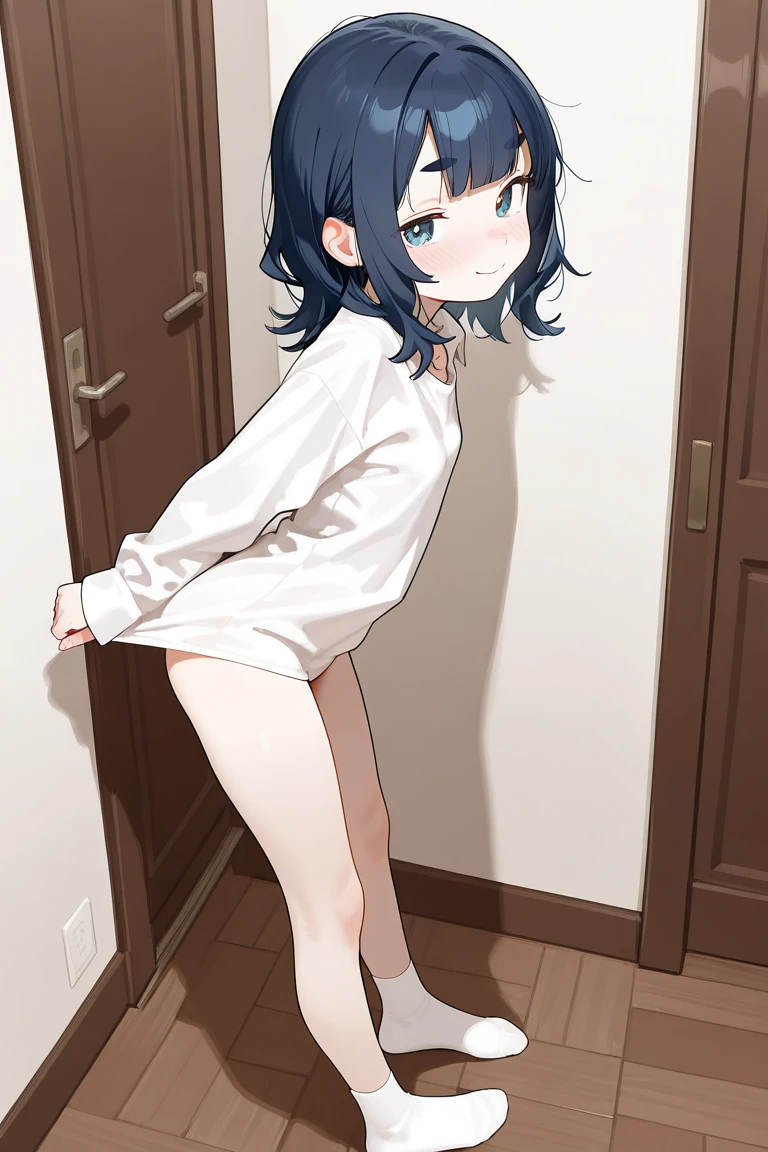 (best quality:1.15), (highest quality:1.15), (girl laying on bed:1.15), (evil smirk:1.2), (loli:0.8), (white thigh highs:1.05), big thighs, short hair, young girl, (naked:1.15), (nude:1.15), (best body:1.05), (amazing body:1.05), (small breasts:1.05), (high quality eyes:1.05), (perfect anatomy:1.05), (hyper detailed:1.05), (4K:1.05), (best resolution1.05), high quality shadows, high quality light, best quality upscale, highest quality upscale