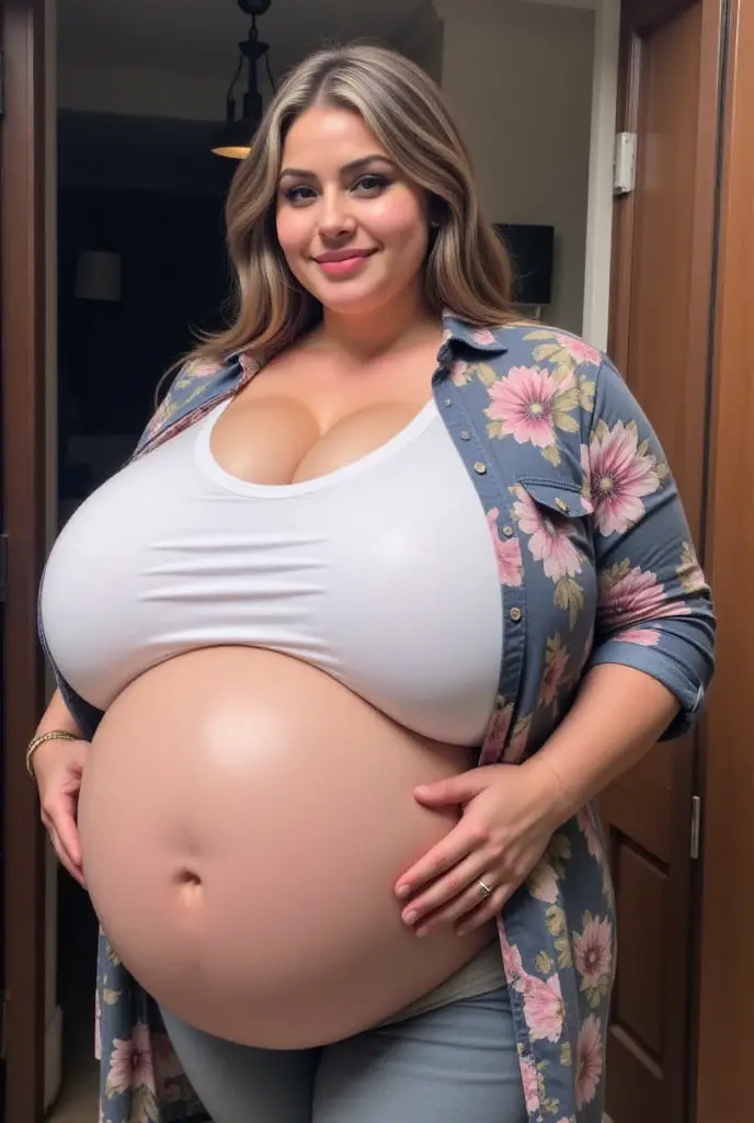 best quality, masterpiece, photo realistic, 8k, 4k, extreme res, ultra high res, dynamic lighting, real lighting, sophiadiamond, looking_at_viewer, smile, tank top, jeans, curvy body, plump body, huge big ass, thick body, curvy body type, voluptuous body type, busty body type, thick body type, big chest, big