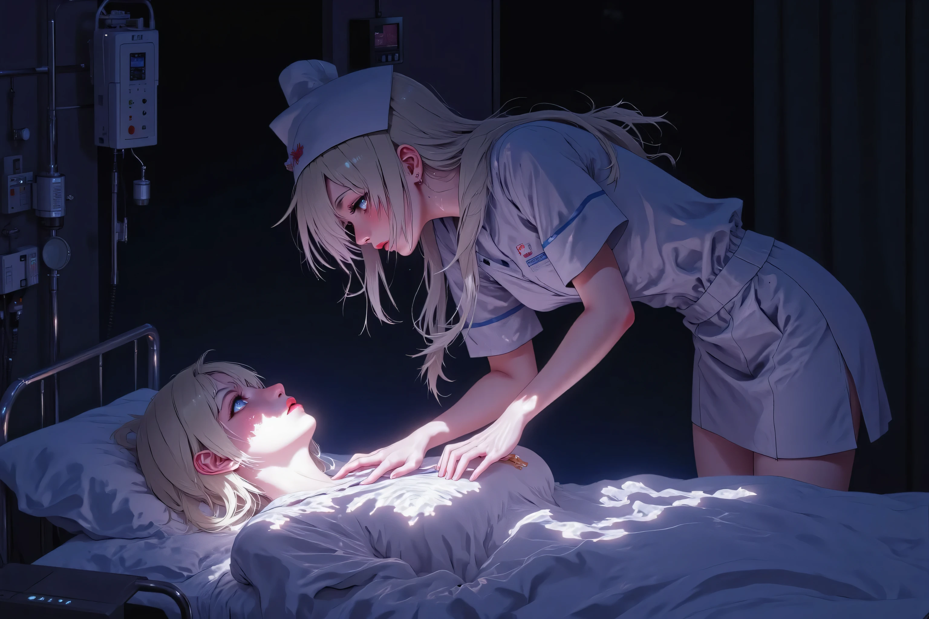 Yandere nurse, taking care with maybe a little too much gentle devotion