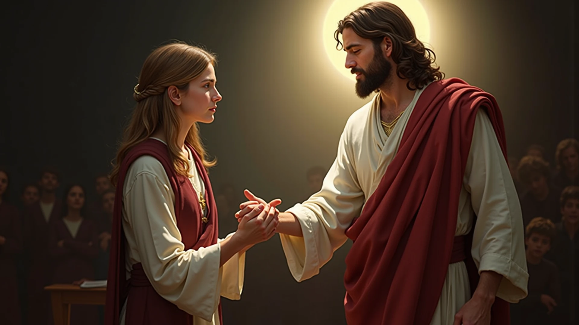 Jesus christ with a lonely girl