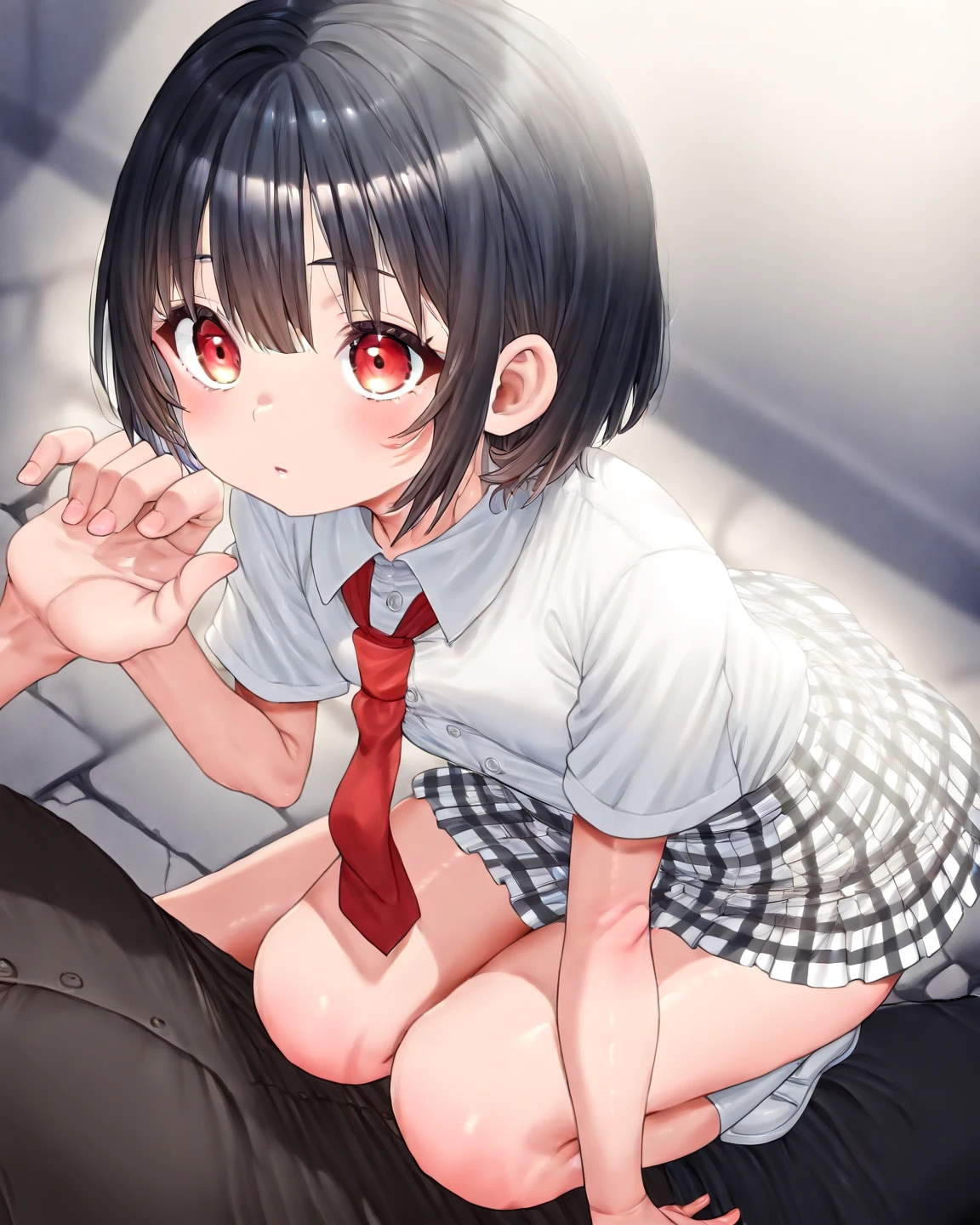 ((highest quality)), ((masterpiece)), (be familiar with), perfect face, short hair, red hair, (((toddler))), Naked, (((((girl trembling))))), vagina, (((((sex))))), penis into pussy, penis into anal, can see a tits, ((closed eyes)), ((sexual face)), from front, bed room, ((((small breasts)))), (orange and black striped socks), (((scattering sweat))), cherry colored areola, cherry colored nipple, (spread legs), (((((faceless male))))), nose blush, skirt lift, shirt lift, cowgirl position, ((((Motion blur)))), (hip swing)