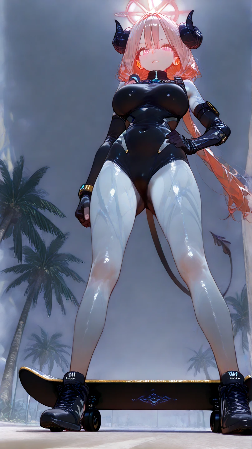 Tanraak (style), ((masterpiece)), ((8k quality)), (no watermark), stolas, male, sleek, shiny black slime body, goo, gooey, long tail feathers, avian, avian tail, black body, butt, solo, detailed street, looking at viewer, wide hips, smirking, one hand on hips, shiny, slimy, perfect body, inviting eyes, front view, strutting, thighs, seductive pose