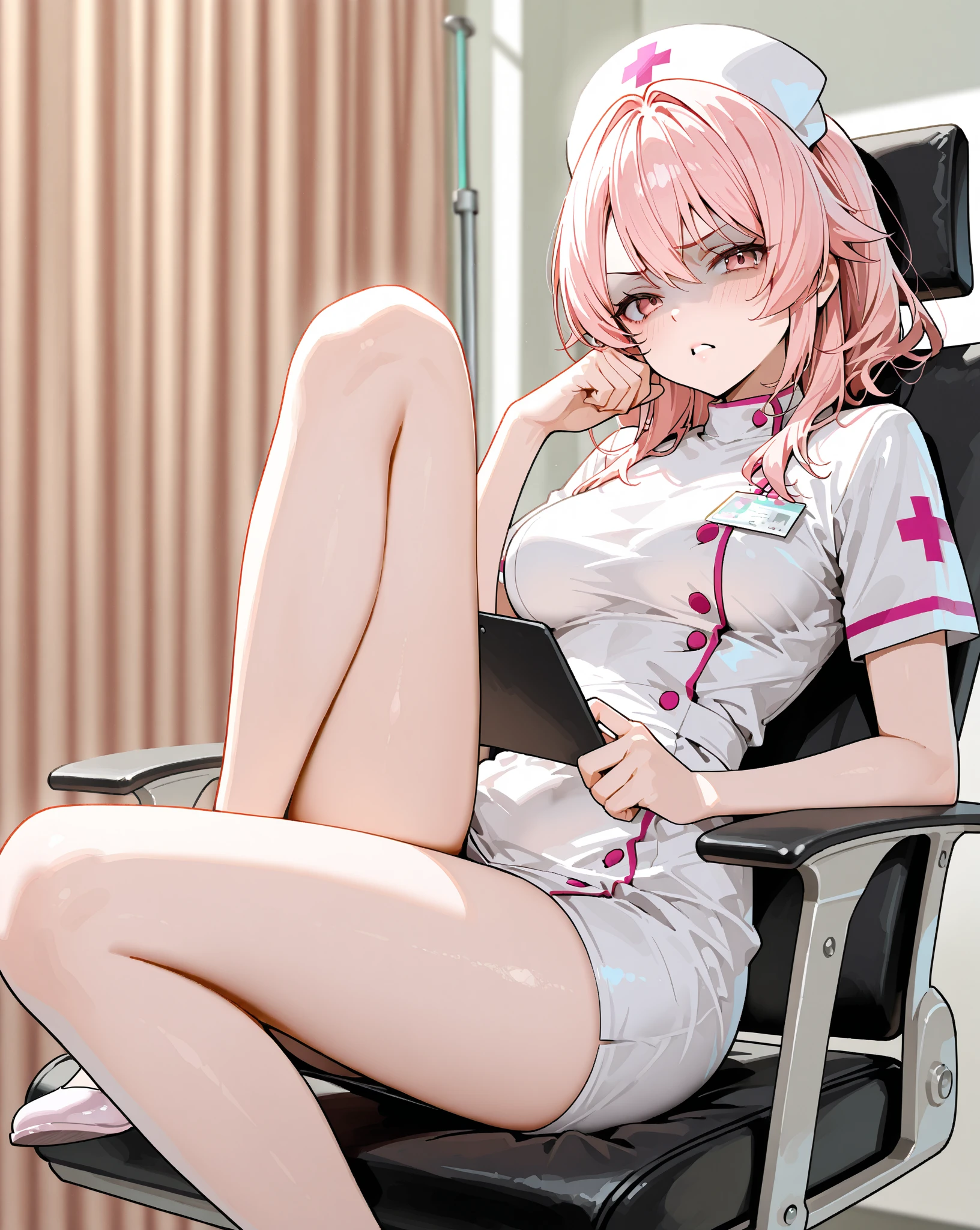 Large crowd、hospital、waiting room、She sits on a couch and inserts a vibrator into her pussy so the other patients don't see.、blush、Pussy juice overflows from the pussy、The vibration of the vibrator makes her pussy juice drip、Vibrator Masturbation、Horny girl、、Her pussy juice is dripping all the way to the floor、Stringy pussy juice、A young girl with a baby face、Sheer lace dress、((A vibrator is inserted into her pantyhose and she climaxes.))、(Angle from below)