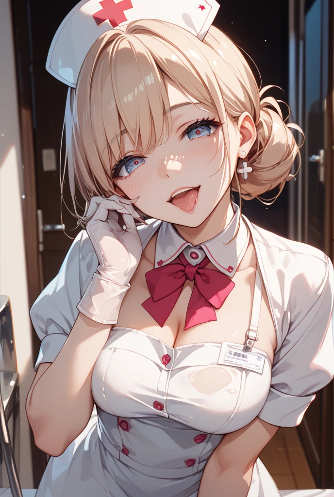 anime  girl, pretty girl 25 yo, mature woman, seductive anime girl, fine details, comfy shirt, tight shirt, look at camera