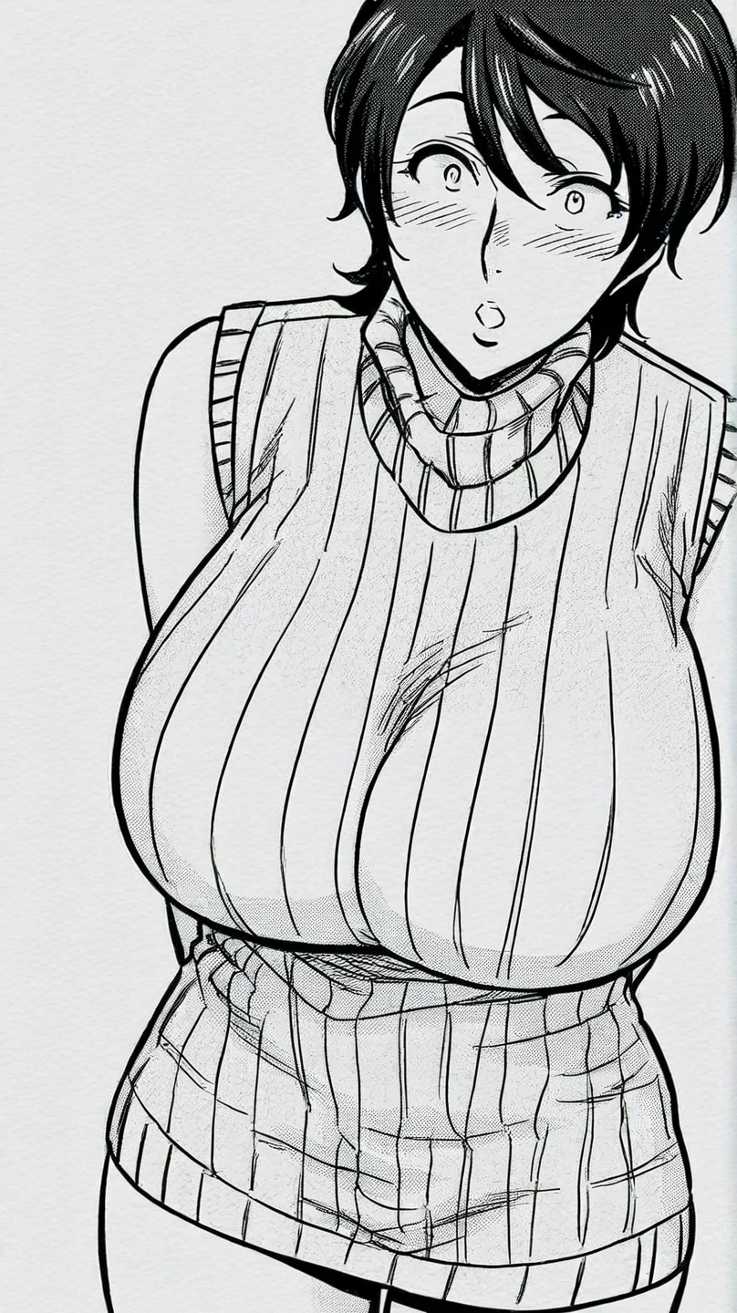masterpiece,highest quality,One high school girl,Long black hair,smile,(Huge breasts:1.2),(Pure white lace bra:1.2),Pleated skirt,socks,loafers,Street,Monochrome,Line art,Cowboy Shot