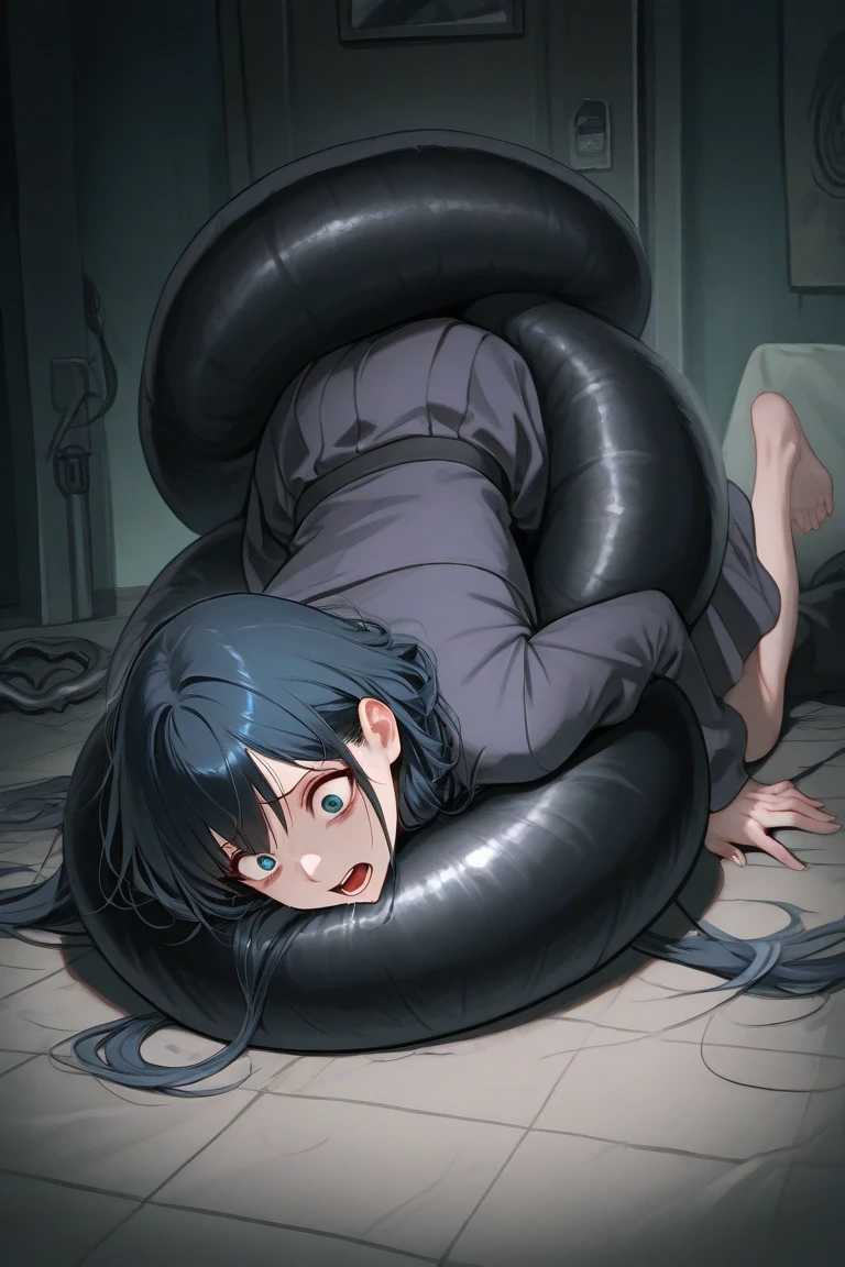 score_9, score_8_up, score_7_up, source_anime,source_anime, nezuko kamado, gagged, tentacles, tentacle sex, suspended, suspended in mid air, spread legs, vagina penetration, rolled eyes, bare feet, naked
