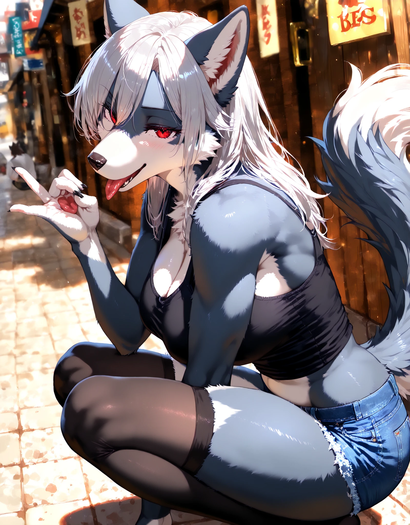masterpiece、(((14 year old beautiful girl)))、(((Naked outdoors、chain dangling collar、choker、Pet is a beautiful girl、dog tail、shoes)))、((ponytail hair、Don't look back))、((exposed girl、super famous nude model、Yomimo))、超High resolution(reality:1.4)very beautiful, beautiful skin, slender,slender body、small waist、small breasts、B Cup Bust、small breasts、((Are thin、concave abdomen))、thin and long legs、 (Super realistic), (High resolution), (8K), (very detailed), (Super detailed), NSFW、smile
