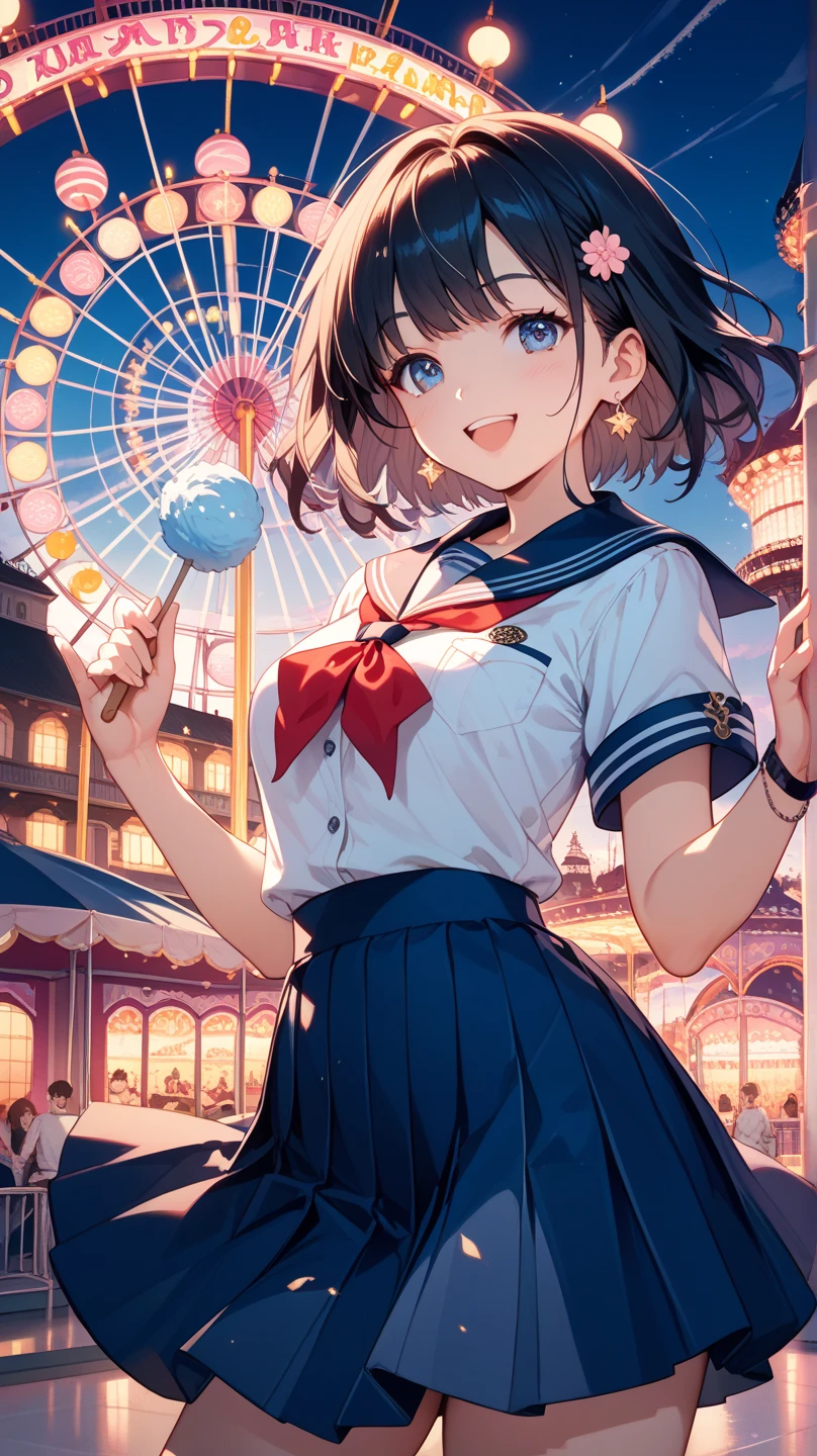 best quality,masterpiece,highres,1girl,solo,sailor senshi,
short choppy pixie cut,looking down,sigma 35mm,amusement park,
dynamic_angle,
<lora:onlysimple_v2.03:1>,
