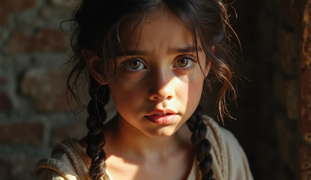 (best quality,highres,masterpiece:1.2),detailed description of a scene depicted in a painting,poverty and love forever caught in a web,emotional portrayal of a girl and a boy,soft lighting,rich color palette,detailed brushstrokes,subtle texture,profound storytelling,symbolic elements,harmony and unity in composition,depth and perspective,intricate details and patterns,a sense of honesty and vulnerability,authentic emotions,expressive facial expressions and body language,realistic portrayal of poverty,struggle and resilience,romantic atmosphere,subtle hints of hope and longing,mixed media artwork,the use of oil painting techniques,gritty and textural background,impressionistic style,subtle play of light and shadow,contrast between light and dark elements,rich and deep colors,dramatic narrative,conveying the raw and harsh realities of life,emotional connection and empathy,evocative portrayal of human relationships,deep focus,realistic rendering of the girl's and boy's eyes,natural and organic shapes,capturing the essence of human emotions,fine details and delicate features,attention to the folds of clothing and disheveled hair,authentic representation of poverty,struggling and enduring,significant presence of texture and brushwork,muted and earthy color palette,subdued and somber lighting,dramatic and emotional atmosphere.