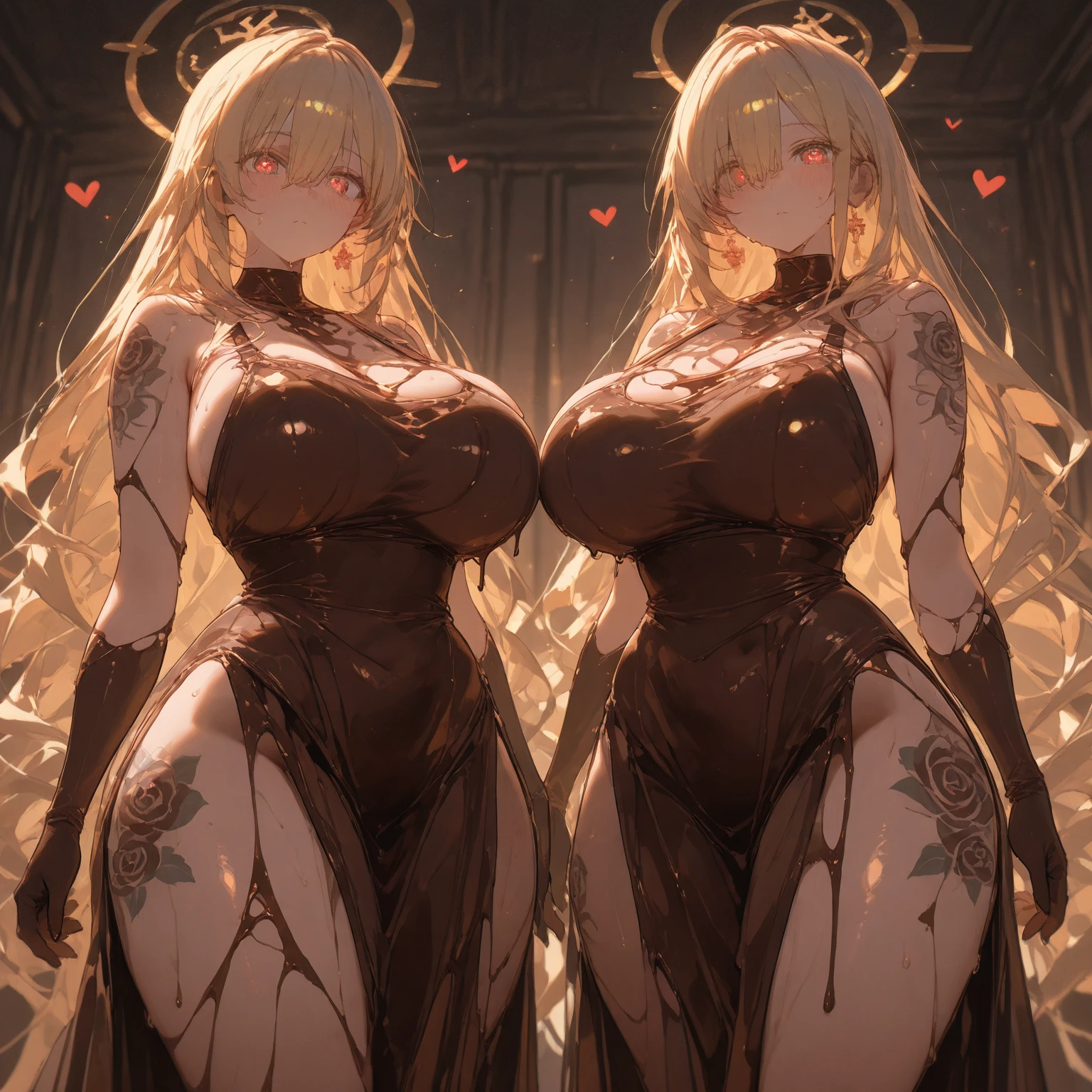 (masterpiece),(Highest quality),(Super detailed),(Best illustrations),(Best Shadow),(Absurd),(Detailed Background),(so beautiful), 16K, 4K, (so beautiful), One person, alone, curvy, Big Breasts, , , Blonde, , fluorescent pink eyes, , , , (Oculogyric crisis), , Perfect figure, heart-shaped pupils, BDSM, , paw pose, Arched back, tongue out, , , orgasm, afterglow, erotic smile, , Beautiful nipples, pussy, , , Sexy posture, , , (cross-eyed), (rolling eyes), , water eyes, tears, , , , , saliva trail, , shiny skin, , , torogao, ahegao, BREAK, , Dramatic lighting, Psychedelic Background, Clear liquid, , night, , , Torrent of Light, mysterious, spoken heart,