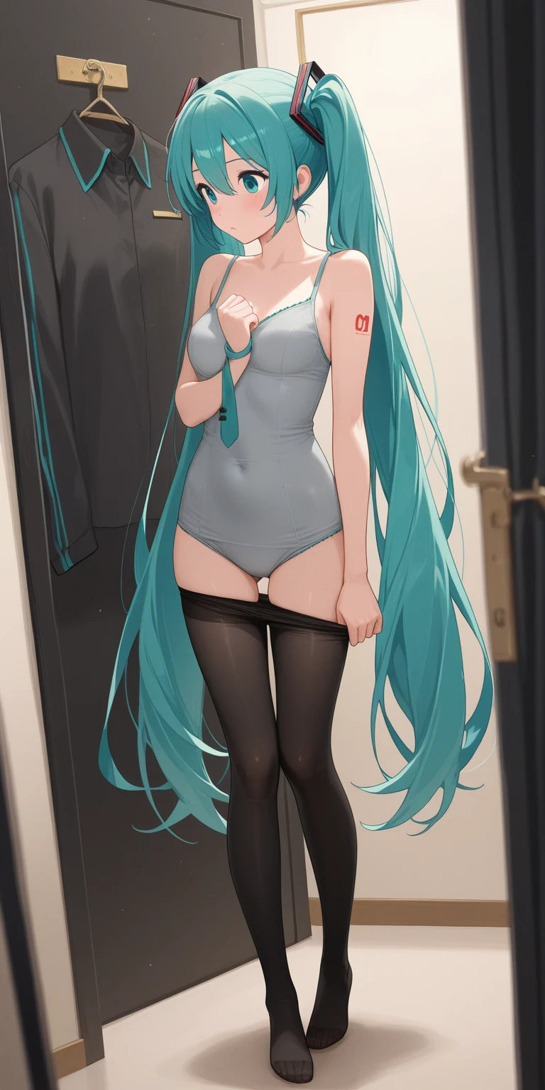 NSFW,masterpiece,Highest quality,High resolution,Super detailed,dawn_\(pokemon\),blue eyes, Blue Hair, Long Hair, Side Lock, Hair Clip, Beanie, Black Dress, No sleeve, Pink Skirt, scarf,Embarrassed,blush,Luxury lingerie shop,(High quality lingerie store),Luxury stores