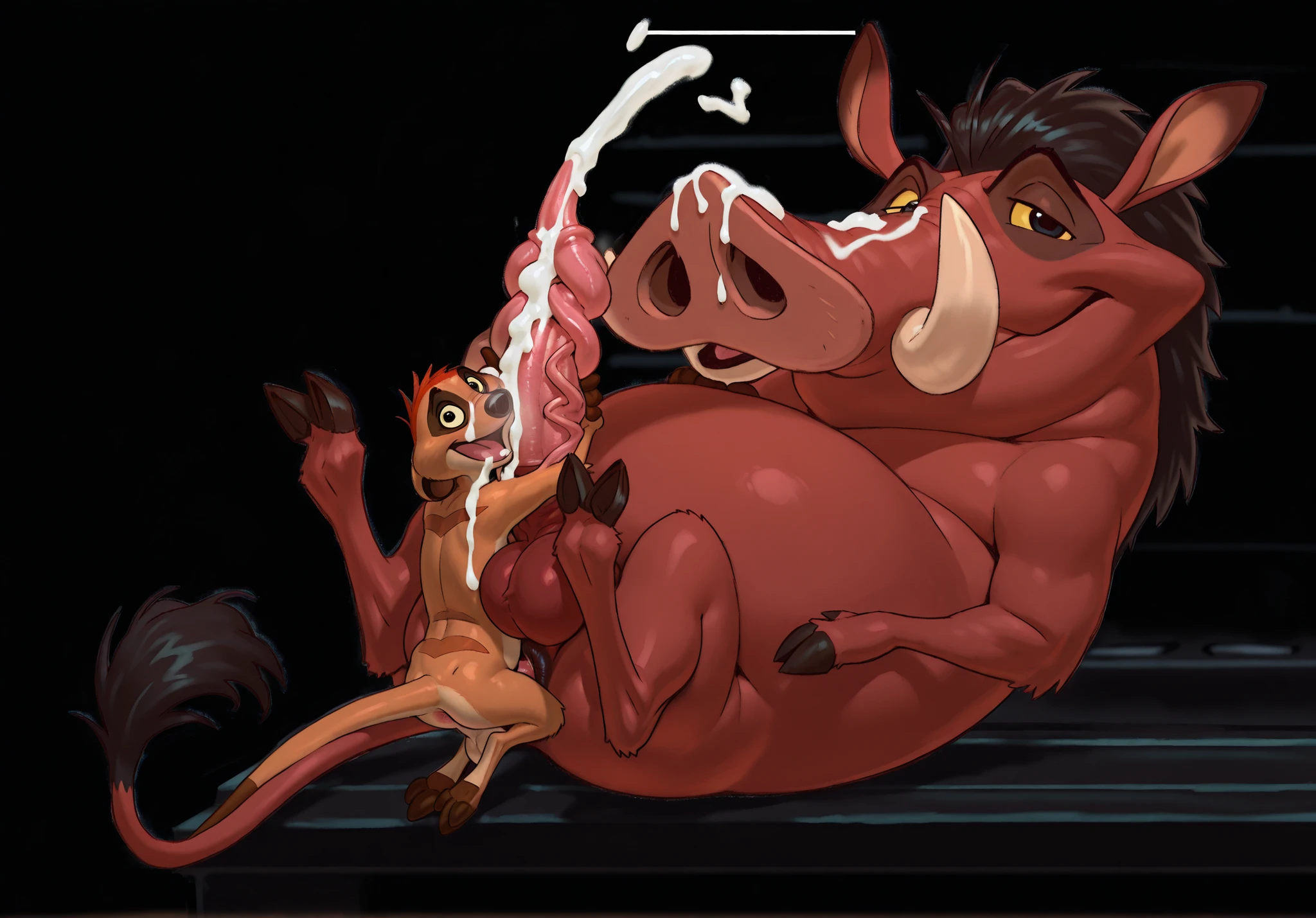 solo, hippopotamus, two identical heads on one body, beards, hippopotamus ears, hippopotamus tail, masculine, necks, eyes, nipple piercing, ear piercing, prince albert piercing, adult, male, 50 years old, stylized 3d, by disney, by rembrandt, by pixar, by dramamine, overweight, fat, flabby, dadbod, chubby, big belly, rave background, dancing crowd, nude, flaccid penis, hairy testicles, big nipples, correct hands, correct anatomy, ultradetailed, best quality, detailed masterpiece, highly detailed masterpiece, 4k, professional cartoon, detailed pose, detailed expressions, laughing, annoyed, shouting, dancing
