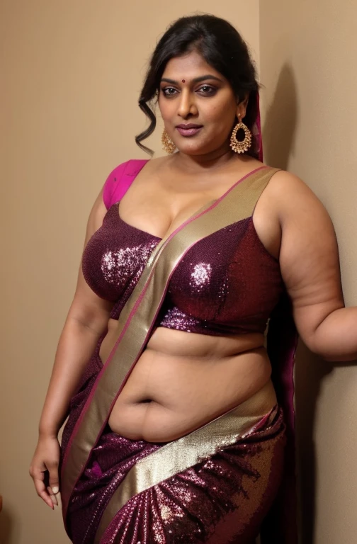 Foto RAW, photorealistic, photography, full body shot, 50 years old Woman, master shot, perfect eyes, goddess like beauty, pierced eyes, perfect thick chubby mallu Desi aunty bhabhi, Wearing a Stanapatta, a chest-band.Saree model, model Photography, Indian saree shoot, Indian traditional wear advertising photography, traditional wear brand shoot, face of Indian actress Sonakshi Sinha, masterpiece, realistic, realism, incredible details, pleasure, photorealism, detailed skin, skin pores, high contrast, photorealistic Artstation 8k HD digital art trend of high definition and detailed realistic skin texture, ultra detail, realistic skin texture, armature, best quality, ultra high definition, (photorealistic:1.4),, high resolution, detail, raw photo, sweat, Re sharp, by Lee Jefferies Nikon D850 Film Stock Photo 4 Kodak Portra 400 Camera F1.6 Lens Rich Color Ultra Real Realistic Realistic Textures Dramatic Lighting Unreal Engine Trending at Art Station Cinestill 800,(pele altamente detalhada: 1.2), 8k UHD, DSLR, soft-lighting, alta qualidade, grain of film, Fujifilm XT3,she didn't like to wear blouse or bra, she is happy to wear only saree, she hates blouse or bra, detailed hairy armpits, hyper realistic skin, skin pores, sweat, veins, short hairs on armpit, stubble armpits, hyper realistic hairy armpits,