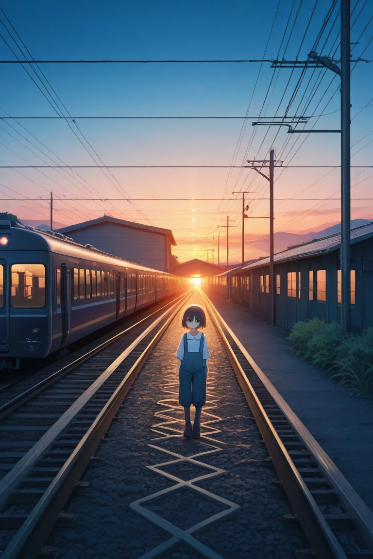 35mm lens,Multiple angles,Countryside scenery,Suburban,Back,side,silhouette,Overhead shot,Cat,Standing,doll,Carrying a small school bag,tram,Hokkaido,Autumn Station,Wooden house,Platform, cloak,Ruan Jia,Suit,tie, (Delicate face), (Fine fluffy fur),(35mm Cinema Lens),(Multi-angle shooting),(many viewing angles)