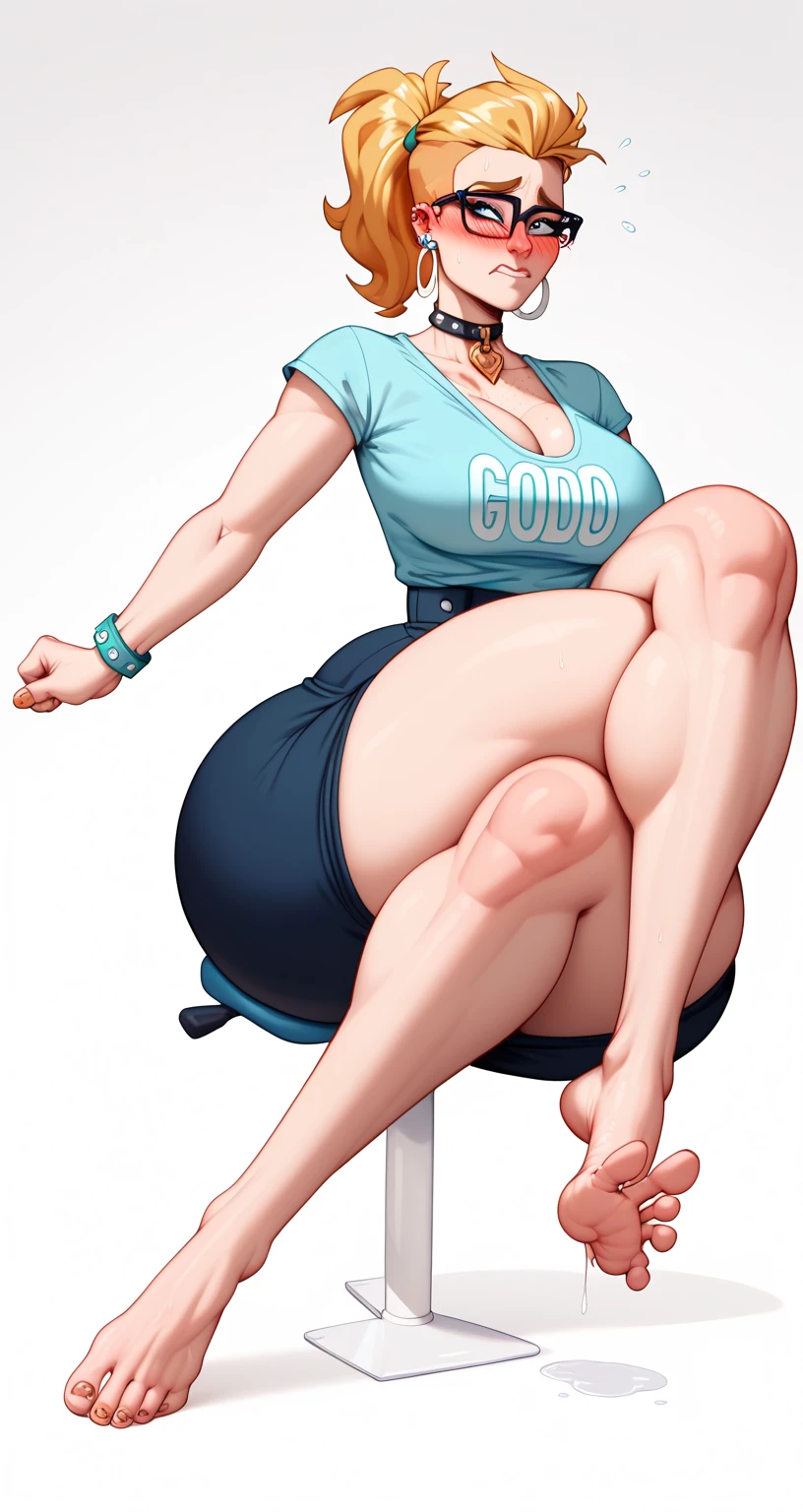 masterpiece, Highest quality, High resolution, One girl, alone, sexual intercourse, Pornographic images, short hair, etsukoto, Brown eyes, fine grain, fine grain, (((white skin color))), (((Thick thighs, Plump thighs, Voluptuous thighs, Thighs alone are enough))), ((Huge and enough breasts, Cleavage, Big long breasts)), Naughty big,((Big breasts are important))、((Naughty thighs)), L Cup, (thin:1.4),(Tight waist:1.4), (Yellow Dress:1.4), ((white waist apron)), ((White panties)), (((Simple Background))), smile, Open your mouth, ((Wide Hips)), (Shiny skin, Oily skin), Mature mother, Calf, Seductive mature woman, Mature Woman, Perfect body, Plus Size Model, Curvy, enough, etsukoto, blush, clavicle, retro artstyle, 1990s (style), (Thick thighs:1.4), ((bursting breasts, Overflowing breast, Super huge breasts)), (from side:1.2), (((((bare legs, crossed legs))))), (nsfw),