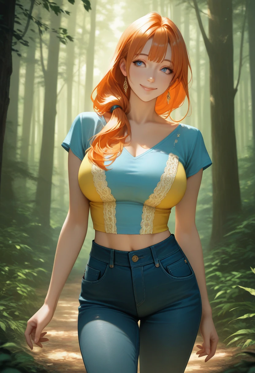 misty from pokemon, high detailed face, cleavage , closeup, nude, porn, nsfw, upper body portrait , 1girl, ;d, against_tree, anime_coloring, bare_arms, bare_tree, blurry, blurry_background, blurry_foreground, bush, christmas_tree, collarbone, day, depth_of_field, eyelashes, foliage, forest, grass, green_eyes, hand_on_hip, lake, looking_at_viewer, midriff, misty_\(pokemon\), nature, official_style, one_eye_closed, open_mouth, orange_hair, outdoors, palm_tree, park, plant, pokemon_\(creature\), short_hair, side_ponytail, smile, spread_fingers, suspenders, tree, tree_shade, waving