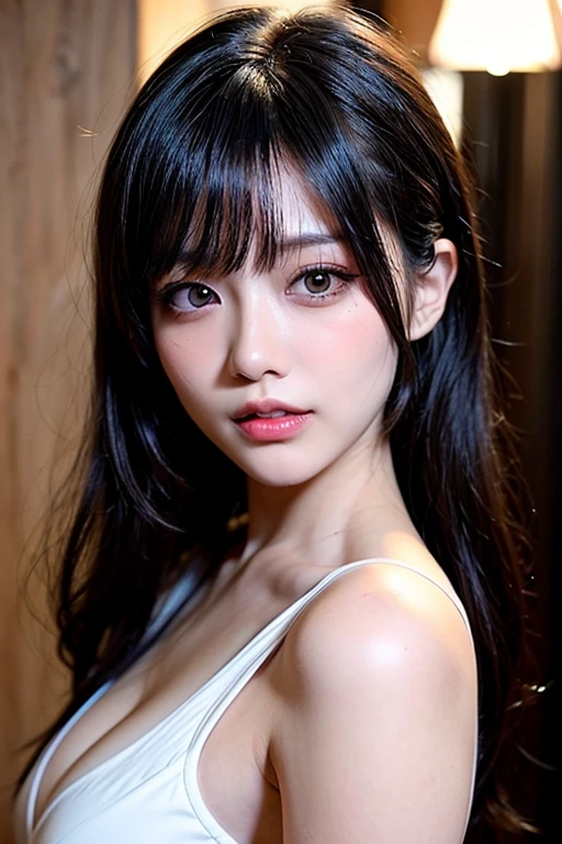 Beauty, Mystical Eyes、Big 、Super sexy、Pale skin、Shiny Hair、Super long hair、Loose and fluffy perm、Close to blonde、Are fat、fat、smile、Heavy makeup、Pink lipstick、Thick lipoisturized lips、Plump、Voluptuous、Indian、looking at the camera、Has bangs、Bangs fall on the forehead、Frivolous、Gal High School Student、I&#39;m rubbing my breasts、blue sky、White cloud、Pool
