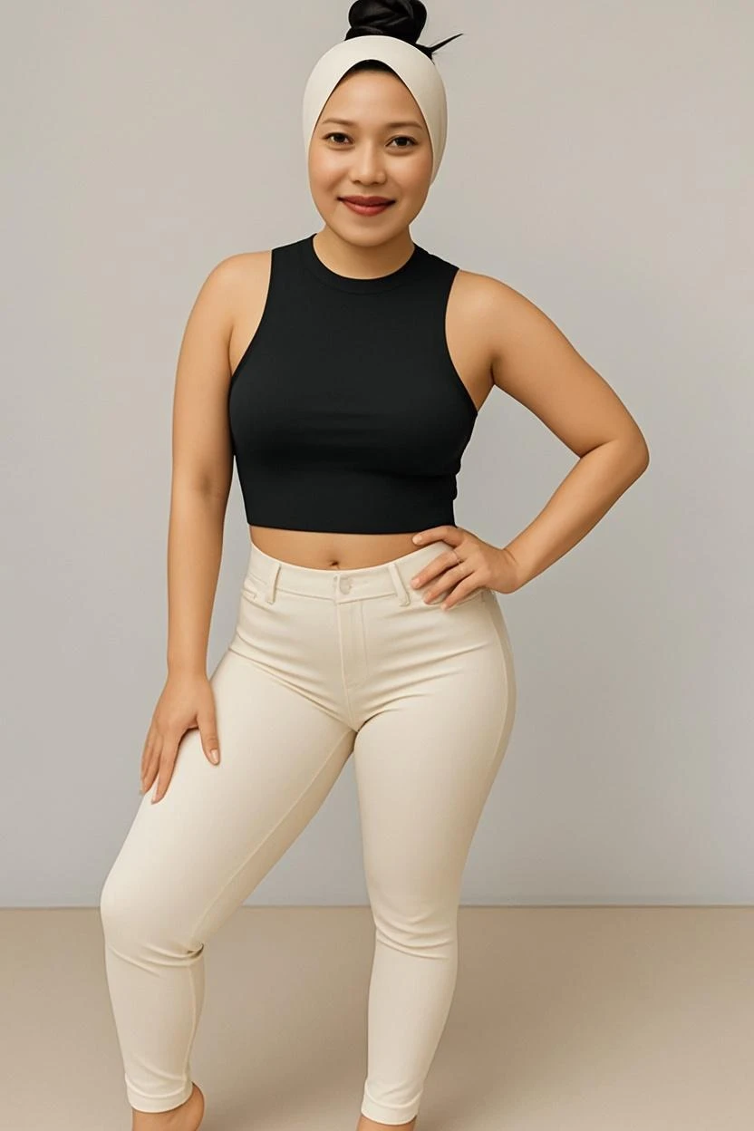 black girl , straight hair , large eyes , Brown eyes , thick body, attractive body ,real , human ,, wearing white casual clothes ,looking sexy
