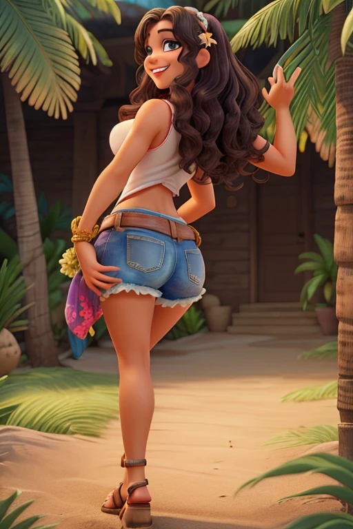 a close up of a person in a body of water with a tattoo on, next to a waterfall, looks like fabiula nascimento, nicki minaj curvy, angelawhite, malika favre, lady kima, ayahausca, taken in 2 0 2 0, violet myers, colombian, lorena avarez, wearing pearl neon bikini, 🐎🍑