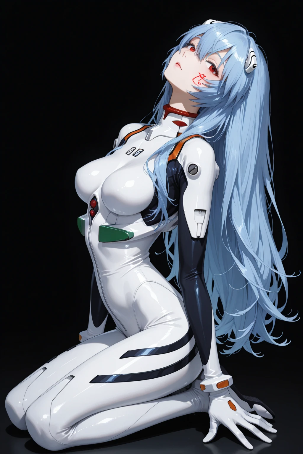 gakki,plugsuit, ayanami_rei, 1girl, highly detailed, high res, (red pupil eyes:1.3), detailed eyes, (watery eyes:1.1), detailed face, windy, with flowing blue hair lounging on a rock in the middle of a tranquil ocean, with schools of colorful fish swimming around her. ethereal, fantasy, intricate, 35mm, <lora:evaAyanamiRei_arV1:0.4>,