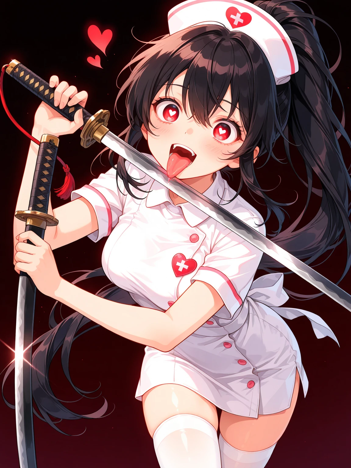 1 girl ,alone,Big head,Hakurei Reimu，lotion squirting，Bloodshot eyes，There  a knife in hand，There are corpses around，There  blood on the mouth，blood spatter，maniac，Blood-colored pupils without protruding pupils，covered in blood，barefoot，wet