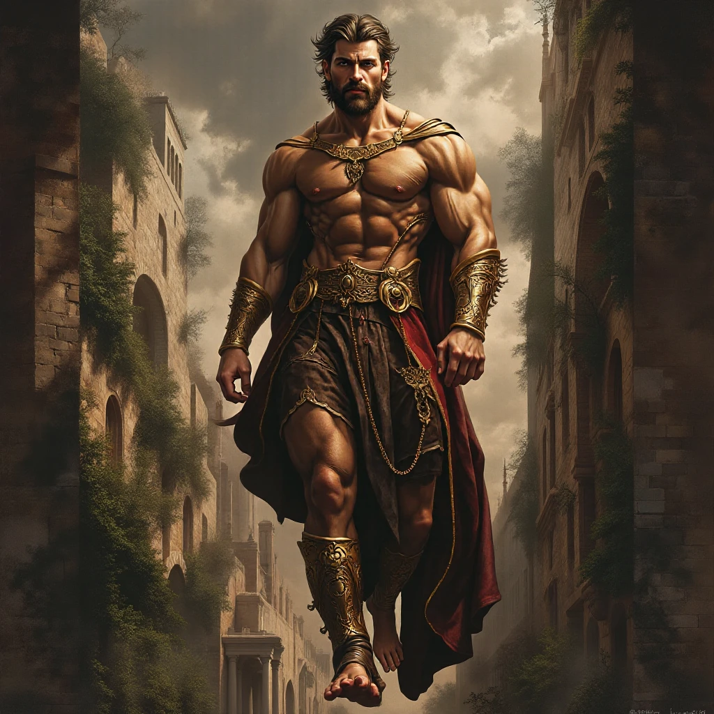 in roberto ferri art style, sign with text "EL REY", fullbody, a young latino man standing, wearing a crown, soft colors, with focused look, shirtless, an owl in his right shoulder, pantless, holding scales, sword, books, barefoot, smiling, confident gaze, perfect anatomy, playing chess on a chessboard, a large window to see waterfalls, realisitic skinny detailed muscles, muscled legs, handsome, gorgeous, man adventurer, latino, smoth blue, smirk, short bob haircut, ruffles, silk, reach intricate background, realism close up portrait, oil painting, masterpiece, shadows, expert, insanely detailed, 4k resolution, caravaggio, john william waterhouse, By Caravaggio colours, chiaroscuro, mtg, dnd, fantasy, Mysterious