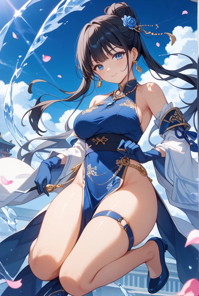 (tmasterpiece,best qualtiy:1.2),,huge tit,Light blue belly pocket,Sit Pose,opening legs,