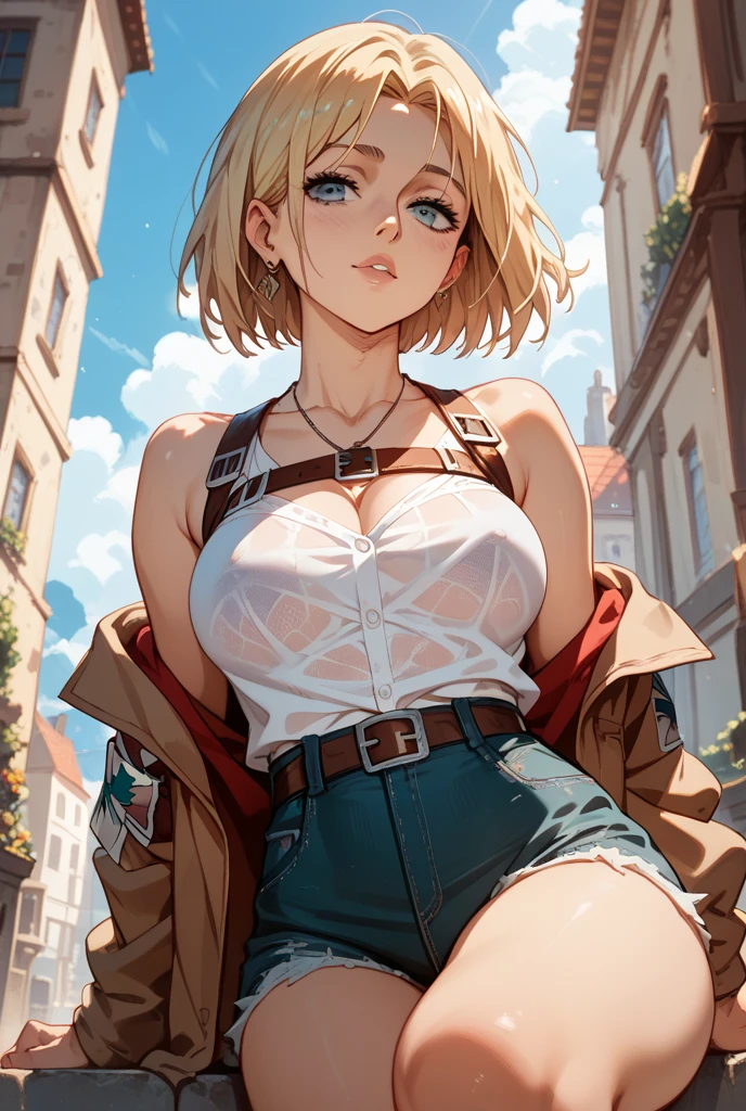 girl, sexy, smiling, spectacular body, wide, Blonde