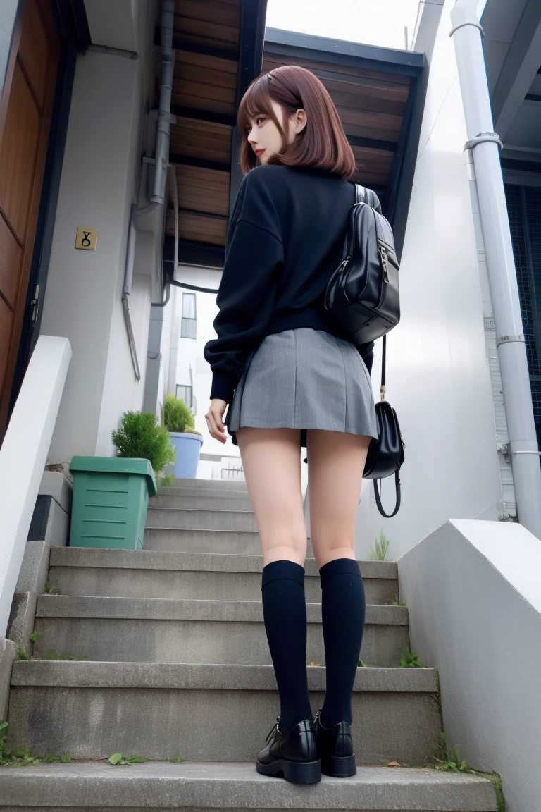 masterpiece, Highest quality, High resolution, girl, Japanese,whole body,Cute face,high school girl,Baby Face,Looking away,Medium Hair,Baby Face,Weeping face,Small breasts,delicate,Expose,Clothes are open,Female genitalia is visible,pubic hair,Lower body naked,uniform,Black Skirt,M-shaped legs,Thin thighs,night,night景,City