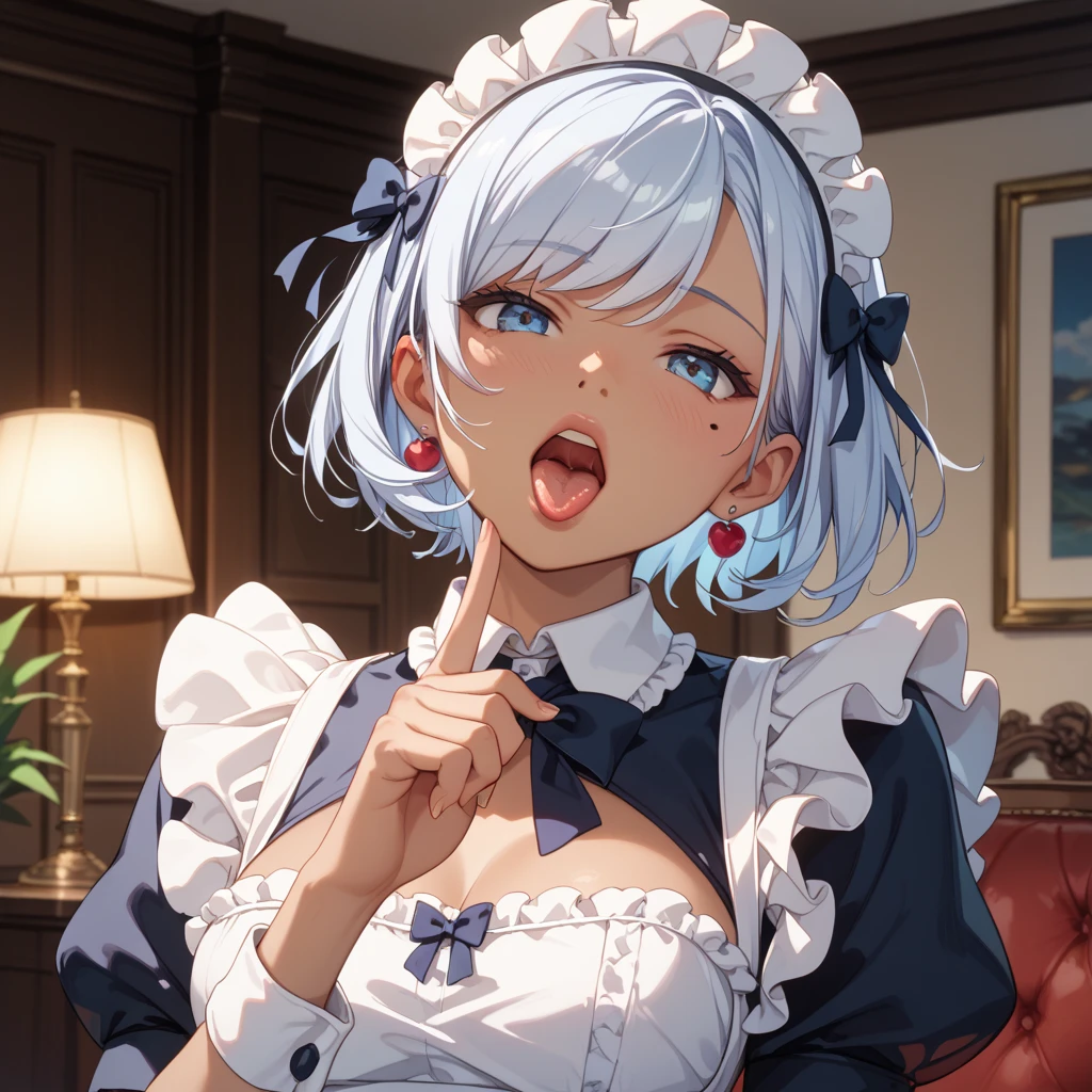 (masterpiece:1.4, best quality:1.2), (real picture, intricate details), 1lady, solo, nsfw, Appearance: (milf:1.25), (slender:1.2), green eyes, slender, small breasts, flat chest, hearts in pupils, big pelvis, sharp eyes, ((cum in mouth)) ,too much cum, ((cum)), ((cum on tongue)),cum on hands, Clothing: lace bra, Accessories: golden ring, simple hoop earrings, shell necklace, Makeup: natural, glowing skin, Location: indoors, Behavior: open mouth, tongue, cupping hands, own hands together, show Vaginal rupture