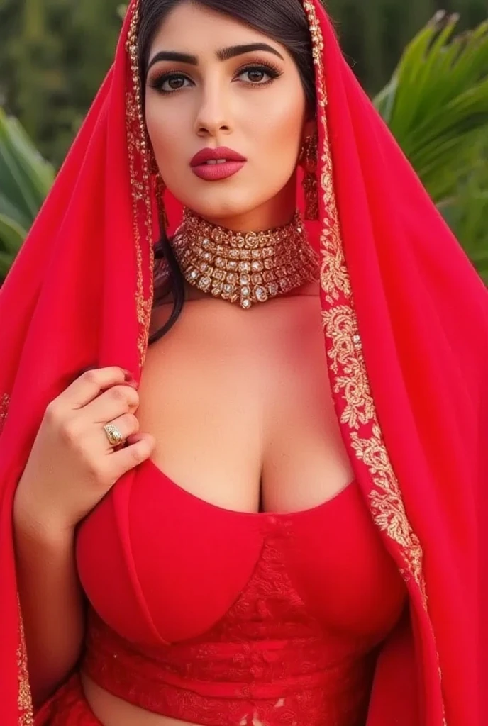Beautiful, cute baby Face, 16 Years old russian lolita Girl, red lipstick, sensual Lipstick, dark red lipstick,blue eyes, (wearing hijab) and sexy kebaya dress, Rounded big Breast, cleavage cutout, slightly Chubby , luxury necklace, White Skin, Smiling, Dark City Background, mid shot, upper body, Perfect Potrait, Bokeh Effect, Look at Viewer, Armpit, Perfect Eye, Perfect Hand, Perfect Finger, Bracelet, Ring, small breast, ((adorable:1.2)), ((masterpiece:1.1)), ((bokeh:1.2)),