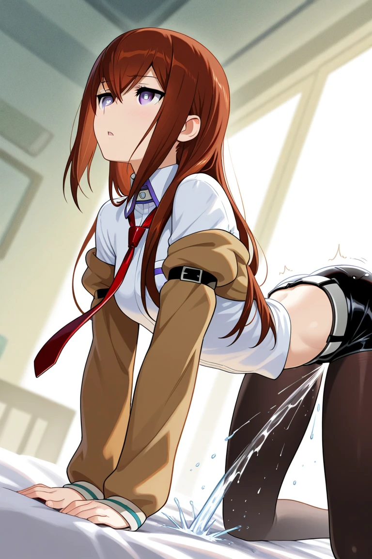 in class, teacher, in class, stern facial expression, grin, The shirt is slightly unbuttoned, average breast size, bare chest, squatting, spread her legs, front view, spread her legs squatting, pulls up her panties, wet panties, tight panties, tight-fitting panties wet from excitement, , shoes, tights, wet panties sticking out from under tights, vulgar, Erotica, half naked, Beautiful breasts, waist, wet panties, Sexy body, a high resolution, 1 girl, solo, long hair, brunette, strict, eyes, One, mesmerizing eyes,confident,superiors, (power \Welcome to the Excellence Class\),), in , squatting, spread her legs, wet panties sticking out from under tights, Cool anime 8K, Clean and detailed anime art., 4k wallpaper manga, Подробный портрет Anime Girl, Anime 4K Style, anime art wallpaper 4k, Anime Art Wallpaper Masterpiece 4K, fabulous, Best quality,