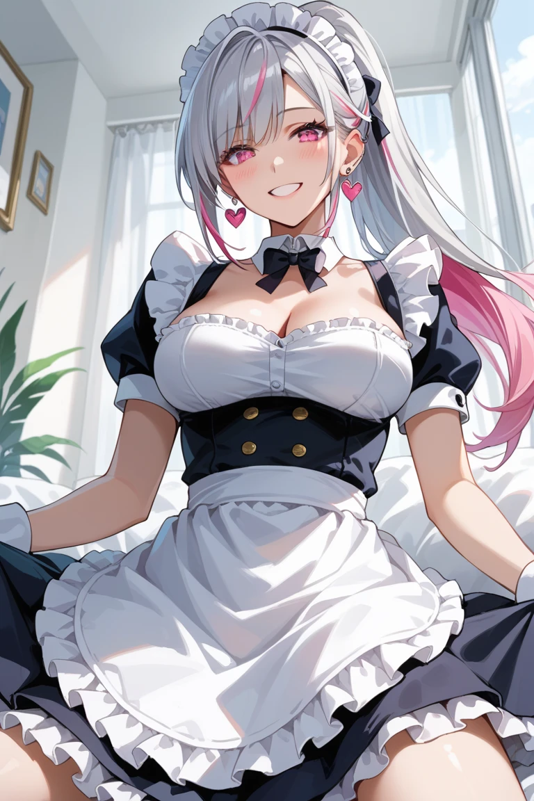 White stockings barefoot maid masturbating