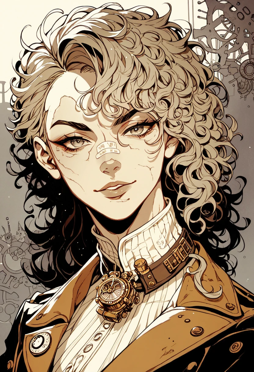 portrait of a woman, blonde hair, braids, 1800's clothing <lora:pic4sso_lora:1.0>