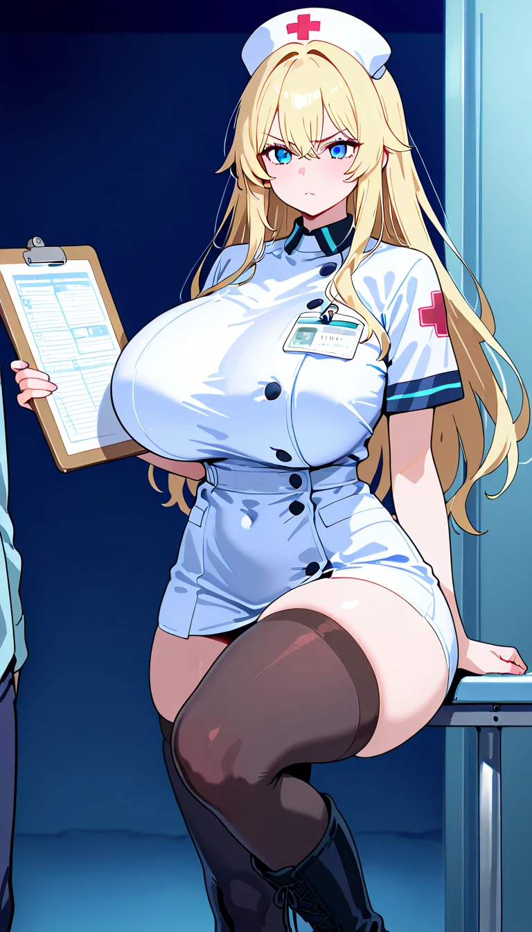 nurse uniform,hospital, latex nurse suit,nurses,busty,elbow gloves,labcoat,silverhair woman,blue eyes , gigantic boobs ,medical instruments,asian nurse,two nurses,speculum,examination room,oversize boobs, ,big ass ,strap on, lay on table ,legs spreaded,giving birth,gyno chair , dentist,Milf,