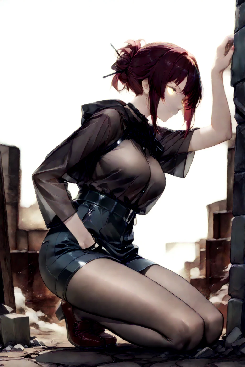 Red haired elf princess, (wears dirty ripped princess clothes: 1.5), (a chain around her neck that’s tight: 1.5) (has a lost look: 1.3), She is located in an old and dirty cell. Best quality, 4K, 8K, A high resolution, Masterpiece:1.2), Ultra-detailed, Exquisite facial features,details expressed, Graceful, Depressing atmosphere, expressive brush strokes, mystical ambiance, Artistic interpretation, tangled coiled hair,exquisite details, Stunning intricate costumes, Fantasy illustration, Subtle colors and tones, The details have been upgraded, medieval princess, heaving breasts, chained to wall, crying, looking for hope,