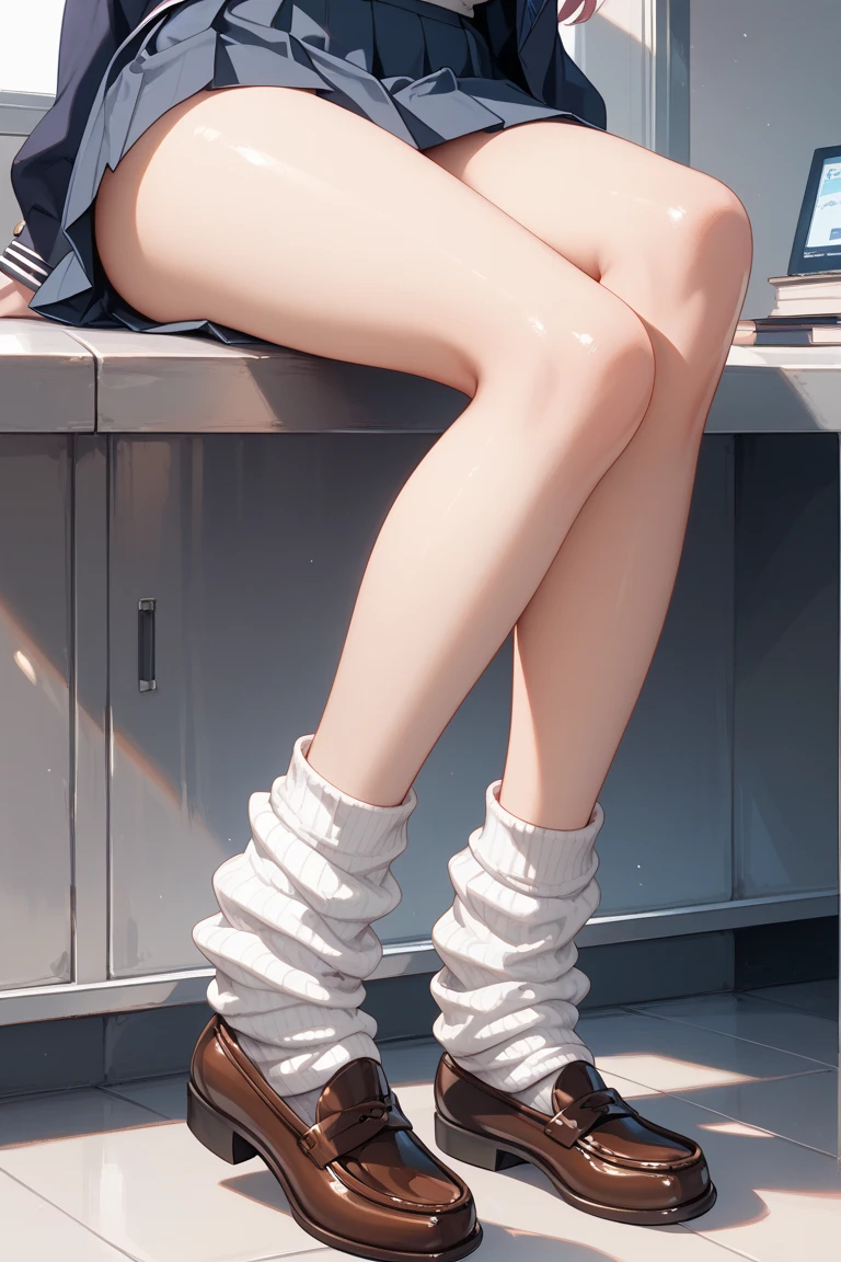 ((Natural light, Top Quality, 8k, Masterpiece:1.3)), (looking at viewer:1.4),(she is in a high school classroom,casual theme, indoor:1.5), (Beauty with slender abs:1.2), ((Layered Haircut, small breast:1.4)),(Perfect Body Beauty:1.2), (look through white open shirt:1.6), {no bra:1.5}, (short denim skirt:1.6), Highly detailed face and skin texture, Fine eyes, Double eyelids, whitening skin, (full body:1.5),(canvas shoes, white short socks:1.4) face close up, portrait