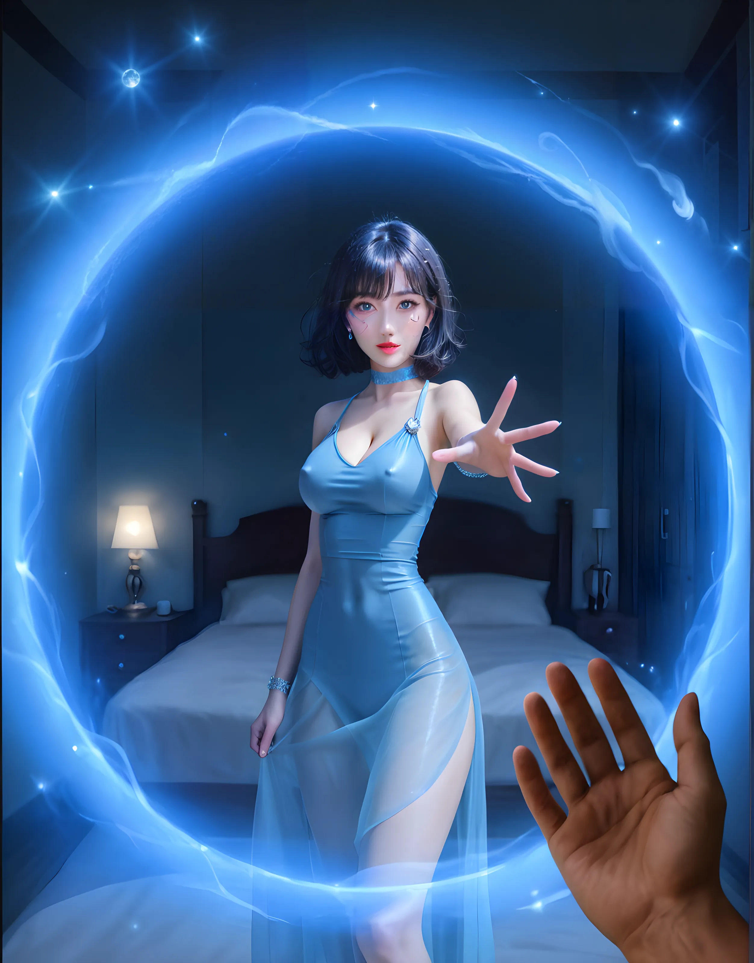 a mature woman ,short gray hair, naked body, big breasts, perky thighs, smooth body, Japan style,
colorful, hdr, ray tracing, nvidia rtx, super-resolution, unreal 5, subsurface scattering, pbr texturing, post-processing, anisotropic filtering, depth of field, maximum clarity and sharpness, rule of thirds, 16k raw, (luminescent particles:1.4), extremely detailed cg, unity 8k wallpaper, 3d, cinematic lighting, lens flare, reflections, sharp focus, cyberpunk art, realistic, highly detailed CG illustration, an extremely delicate and beautiful, cinematic light, (photorealistic:1.5), (Dark background:1.5), dynamic angle, masterpiece, best quality, ultra-detailed, illustration, detailed light, dramatic_shadow, face shadow, extra detailed, best performance