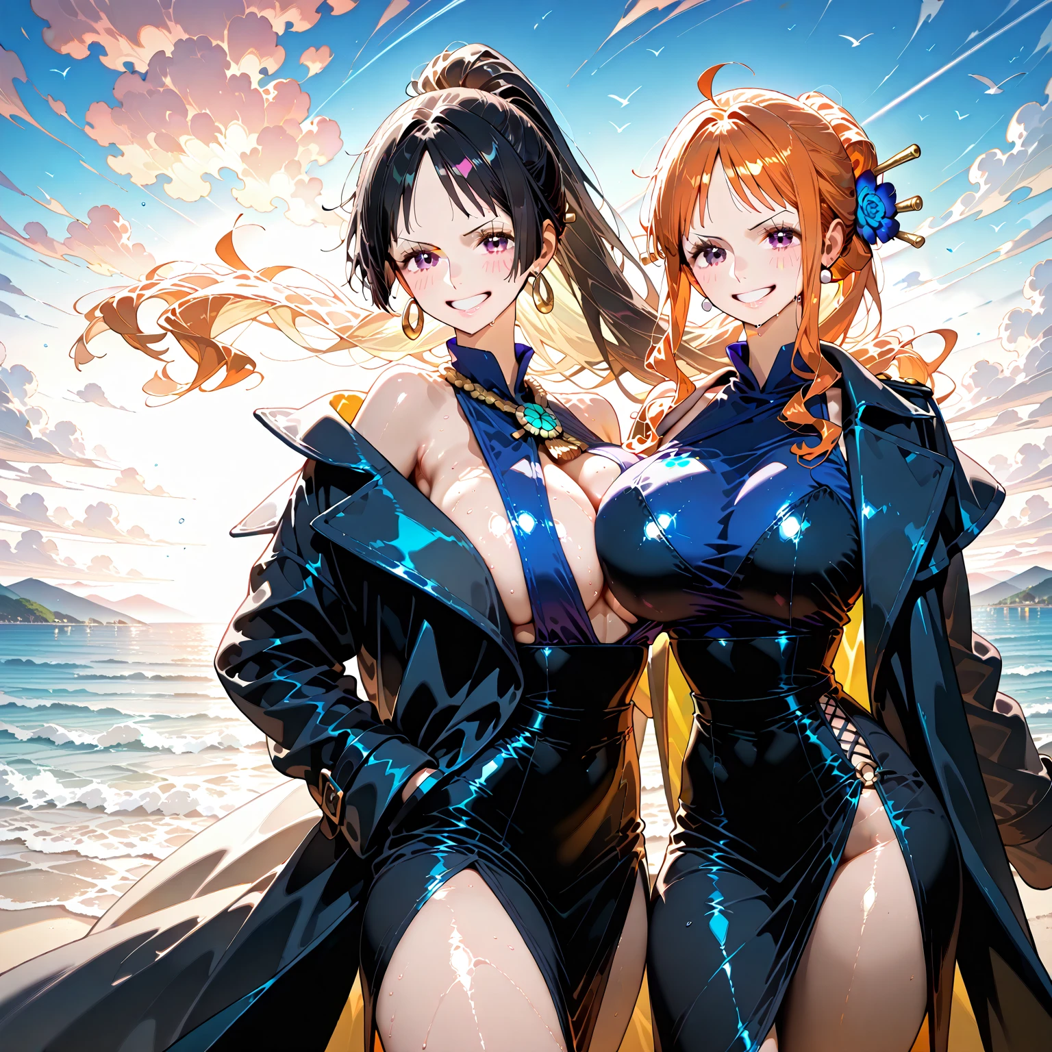 Naked nami with Big baybes