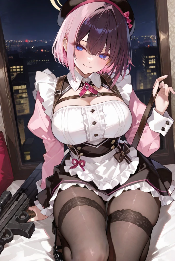 unreal engine 5, 100 floors, super detailed, High quality、textile shading, beautiful and fine eyes, 4K, 8K, 16K, amazing, sharp, realistic, overall details、super big breasts, belly button, (((Estrus, Vulgarity, Ahegao, swdat,steam,lover time, Lower grade)))
、an evil smile、grin, skirt, (underboob:1.2), evil smile, ミニskirt、fishnet tights & garter belt, black hair and mine makeup、midnight、atmosphere of the night、dark、No light、bedroom、bright red sheets and bed、