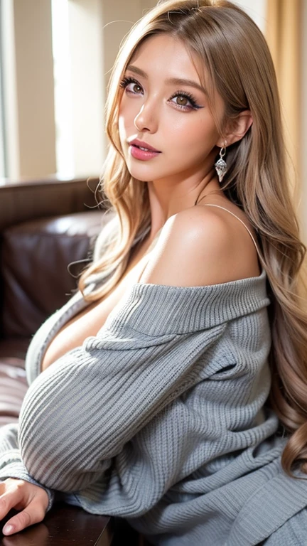 ((Full-Body Shot)),((Glamour Shot)),((Camera Far Away)),<lora:Titjob_V37.0:0.3>, extremely beautiful skinny young Slavic woman with large sagging breasts performs titty fuck on a man, penis between breasts, titjob, man on top straddling her chest, nude, cleavage, cute, very long brown hair, thick messy hair, huge breasts, sagging breasts, natural breasts, pale skin, skinny physique, seductive facial expression, 18 years old, very busty, Russian girl, Ukrainian girl, Eastern European phenotype, sexy pose, seductive facial expression, attractive, bedroom, modern home, minimalist architecture, modern design, evening, natural light from window, detailed skin texture, (blush:0.5), (goosebumps:0.5), subsurface scattering