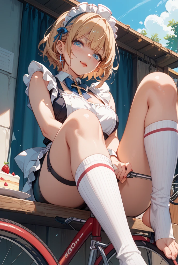 masterpiece、Soft Focus , Bright gradient watercolor、Tabletop, High resolution, 8k, Anime Women, Delicate and detailed writing 、Detailed digital illustration、high resolution, high quality、
(masterpiece, highest quality), Blonde Short Hair, (Schoolgirl uniform, Pleated mini skirt), Put the VR goggles on your eyes, Open your mouth, Hold two VR controllers in your hands, Sitting on the floor, Raise your knees, Put your knees on your ?????, Spread leg pose, (White cotton panties), ?????????, In her room, Barefoot, barefoot, ((Show your ??????, Showing panties)),