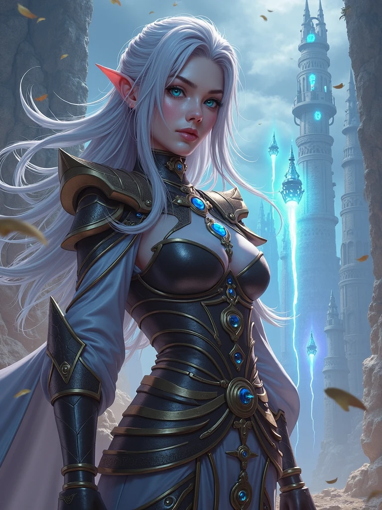((Best quality)), ((masterpiece)), (highly detailed:1.3)3D,tanjoreai , Amidst a realm of enchantment and mythical wonders, tales of (heroes:1.1) and (heroines:1.2) unfold. In this realm, ancient prophecies foretell the rise of a chosen champion destined to confront a malevolent force threatening to plunge the world into eternal darkness. The path to victory lies scattered across exotic and otherworldly landscapes, from mist-shrouded forests to towering crystalline peaks and (ethereal floating islands:1.1).Harnessing the arcane arts, (mighty wizards:1.1) conjure spells that weave intricate patterns of magic, while (elven archers:1.1) unleash arrows infused with ancient power. (Dwarven smiths craft legendary weapons:1.1) imbued with the essence of mythical creatures, capable of vanquishing even the most formidable foes.The heroes embark on a perilous quest, guided by ancient scrolls and cryptic riddles. Along their journey, they encounter wise mystics, shape-shifting creatures, and (mysterious sorceresses:1.1) who possess forbidden knowledge.As the heroes traverse the realms, ancient ruins and forgotten temples reveal long-lost secrets and powerful artifacts. The clash of steel and the crackling of (magical energies:1.1) echo through ancient battlegrounds, as the destiny of the world hangs in the balance. The heroes must summon unwavering courage, unwavering unity, and unlock their true potential to overcome seemingly insurmountable odds and fulfill their heroic destinies.In this realm of high fantasy, where the realms of magic and technology intertwine, where legends are born and (epic:1.2) sagas unfold, where heroes rise and villains fall, embark on a grand adventure that will captivate the imagination and transport you to a world where anything is possible,HDR (High Dynamic Range),Ray Tracing,NVIDIA RTX,Super-Resolution,Unreal 5,Subsurface scattering,PBR Texturing,Post-processing,Anisotropic Filtering,Depth-of-field,Maximum clarity and sharpness,Multi-layered textu
